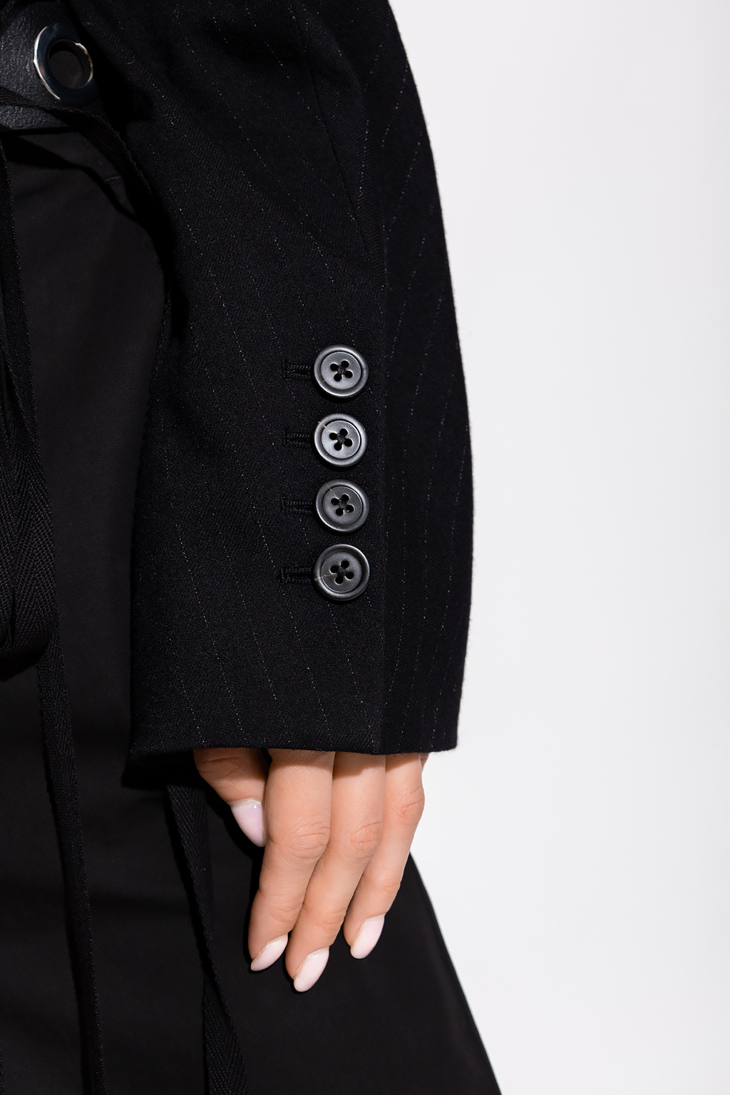 Ann Demeulemeester】ブラッシュドコットン ボストンバッグ 黒 Sabina